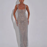 Velira Maxi Dress Sidabrinė / S Celeste Vakarinė Suknelė