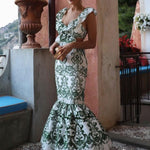 Velira Maxi Dress Sorrento Siuvinėta Medvilninė Vasaros Šventės Maxi Suknelė