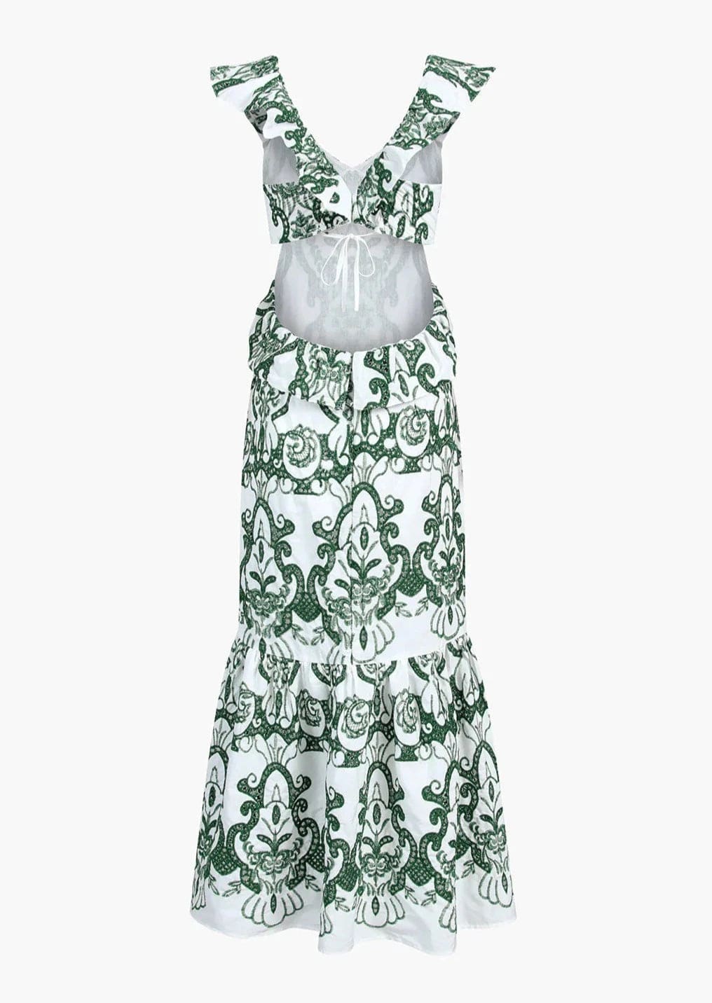 Velira Maxi Dress Sorrento Siuvinėta Medvilninė Vasaros Šventės Maxi Suknelė