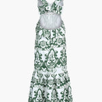 Velira Maxi Dress Sorrento Siuvinėta Medvilninė Vasaros Šventės Maxi Suknelė