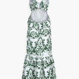 Velira Maxi Dress Sorrento Siuvinėta Medvilninė Vasaros Šventės Maxi Suknelė