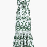 Velira Maxi Dress Sorrento Siuvinėta Medvilninė Vasaros Šventės Maxi Suknelė