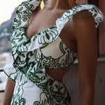 Velira Maxi Dress Sorrento Siuvinėta Medvilninė Vasaros Šventės Maxi Suknelė