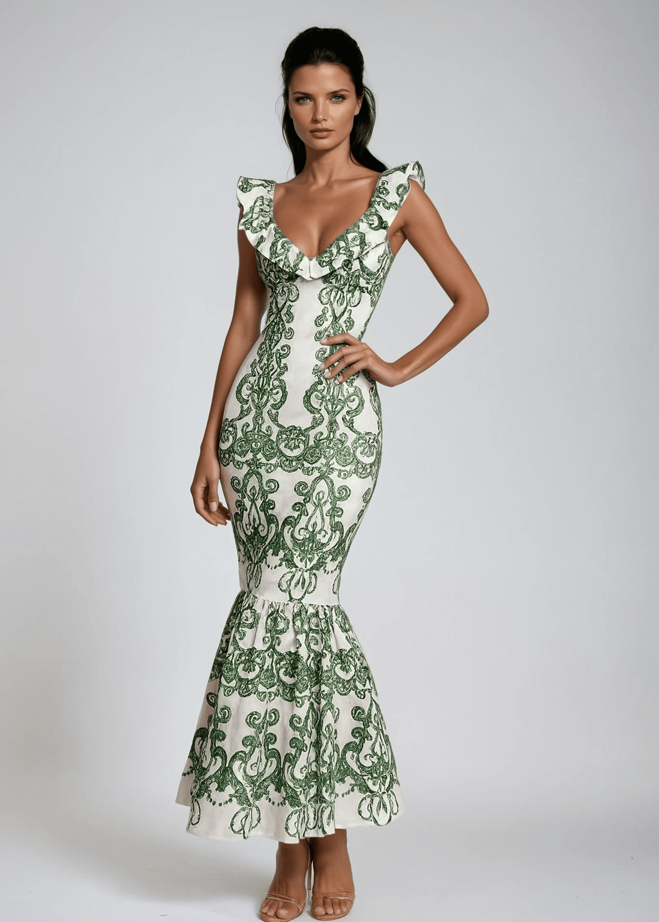 Velira Maxi Dress Sorrento / XS Sorrento Siuvinėta Medvilninė Vasaros Šventės Maxi Suknelė