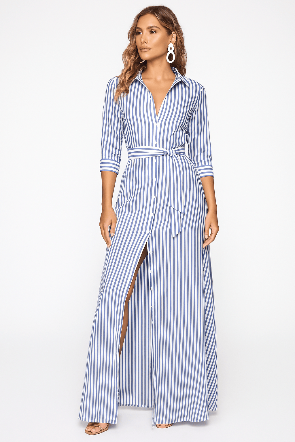 Velira Maxi Dress Šviesiai mėlyna / S Kasdienė bliuska darbinei maksi suknelė
