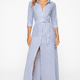 Velira Maxi Dress Šviesiai mėlyna / S Kasdienė bliuska darbinei maksi suknelė