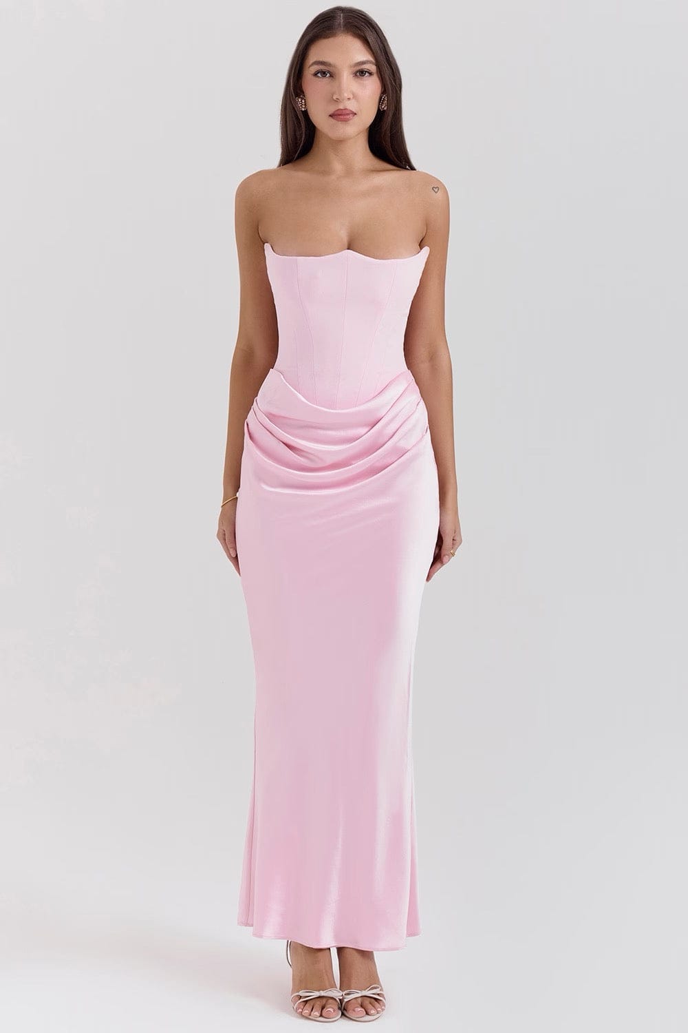 Velira Maxi Dress Šviesiai rožinė / S Mia Be rankovių korseto maksi suknelė