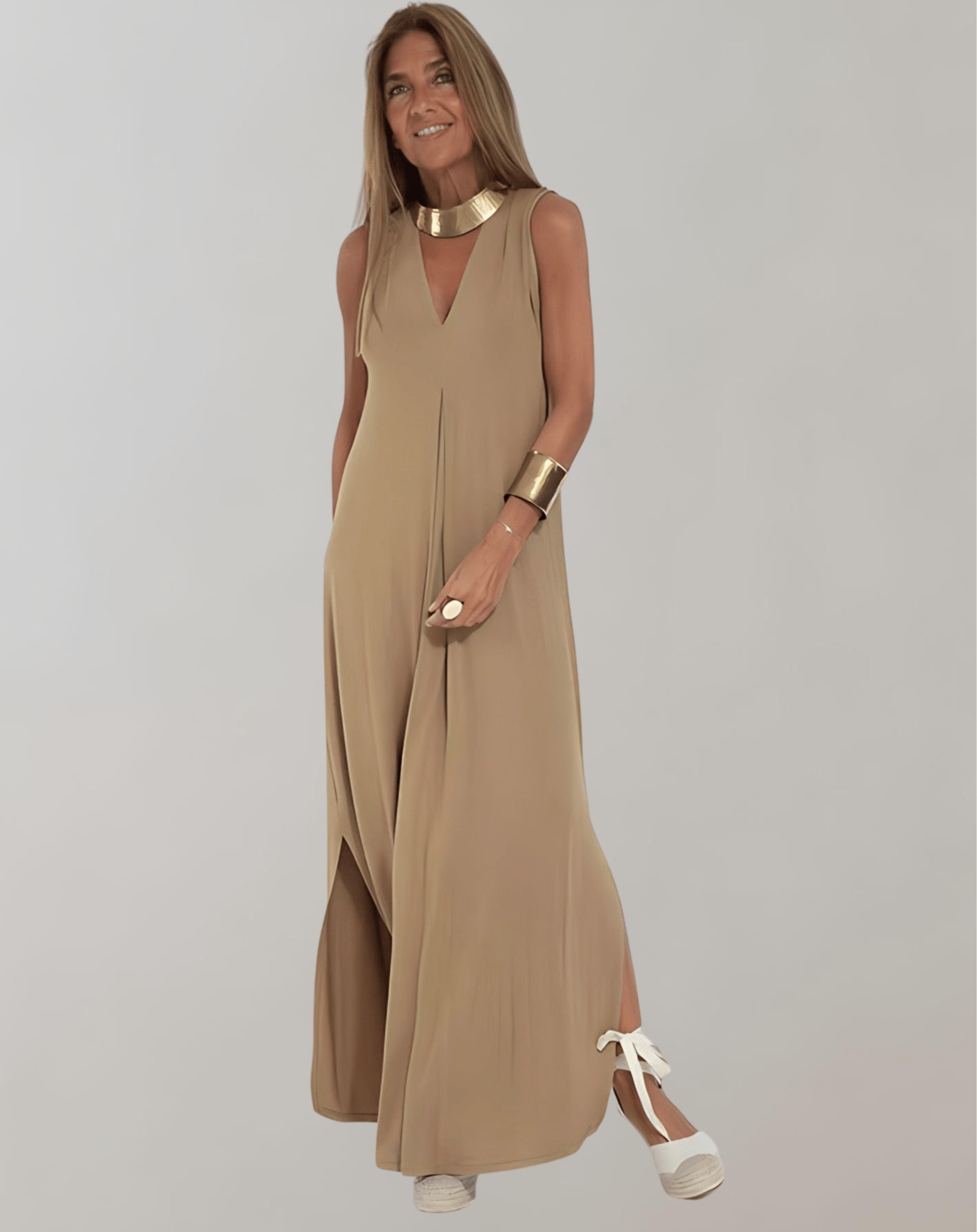 Velira Maxi Dress Šviesiai Ruda / S V Suknelė