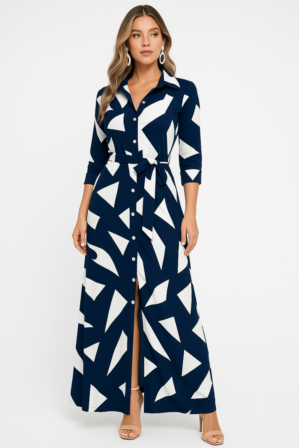 Velira Maxi Dress Tamsiai mėlyna / S Kasdienė bliuska darbinei maksi suknelė