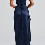 Velira Maxi Dress Tamsiai mėlyna vakarinė maksi suknelė
