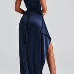 Velira Maxi Dress Tamsiai mėlyna vakarinė maksi suknelė