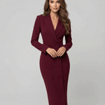 Velira Maxi Dress Tamsiai Vyno Raudona / S Juodas Švarkas Suknelė