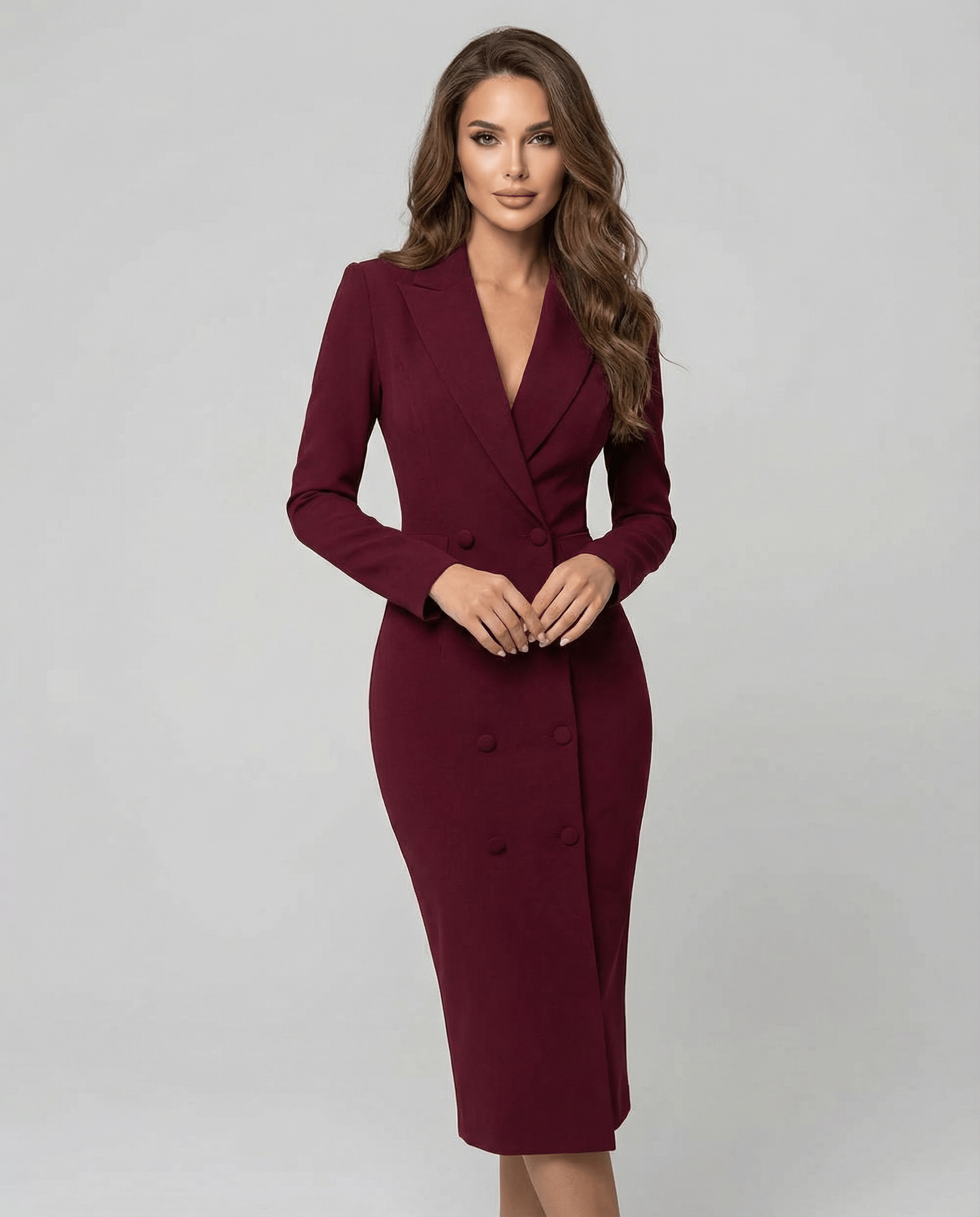 Velira Maxi Dress Tamsiai Vyno Raudona / S Juodas Švarkas Suknelė