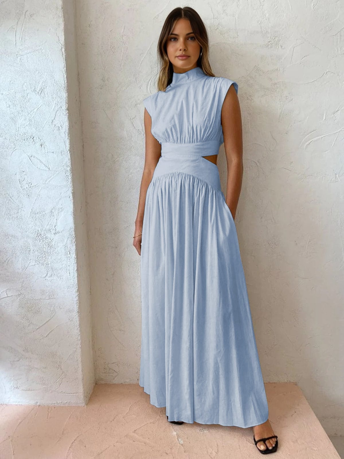 Velira Maxi Dress Turkio / S Be rankovių maksi suknelė