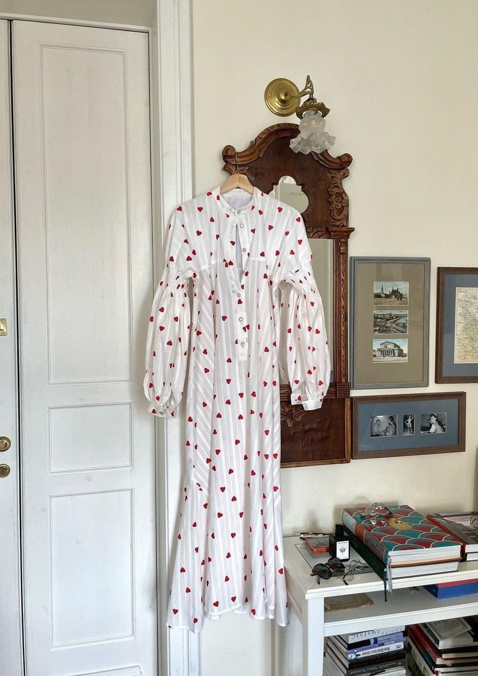 Velira Maxi Dress Vasaros Širdelių Siuvinėjimo Marškinių Suknelė