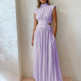 Velira Maxi Dress Violetinė / S Be rankovių maksi suknelė