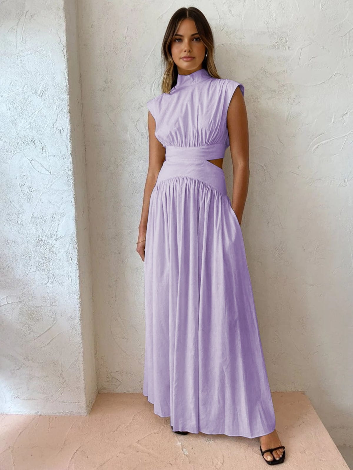 Velira Maxi Dress Violetinė / S Be rankovių maksi suknelė