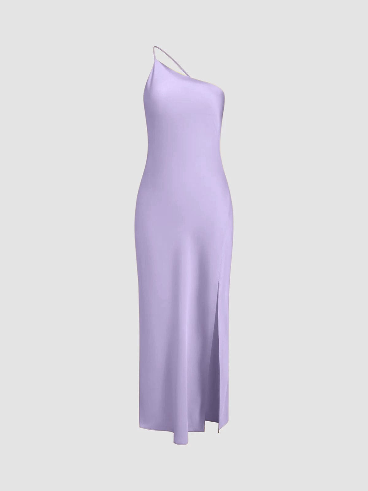 Velira Maxi Dress Violetinė / XS Atvira Nugaros Satino Maxi Suknelė
