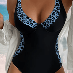 Velira Mėlyna / XS Isabella™ | Maudymosi kostiumėlis su ryškiomis detalėmis ir leopardų raštu
