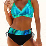 Velira Mėlyna/Zalia / XS Sara™ | Linksmas ir spalvingas bikini