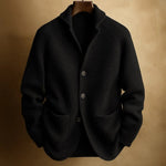 Velira Men's Cardigans Juoda / S SILVORO | KARDIGANAS IŠ AVIES VILNOS VYRAMS