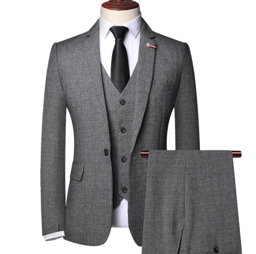 Velira Men Suits Pilka / S 3 - dalių kostiumas vyrams