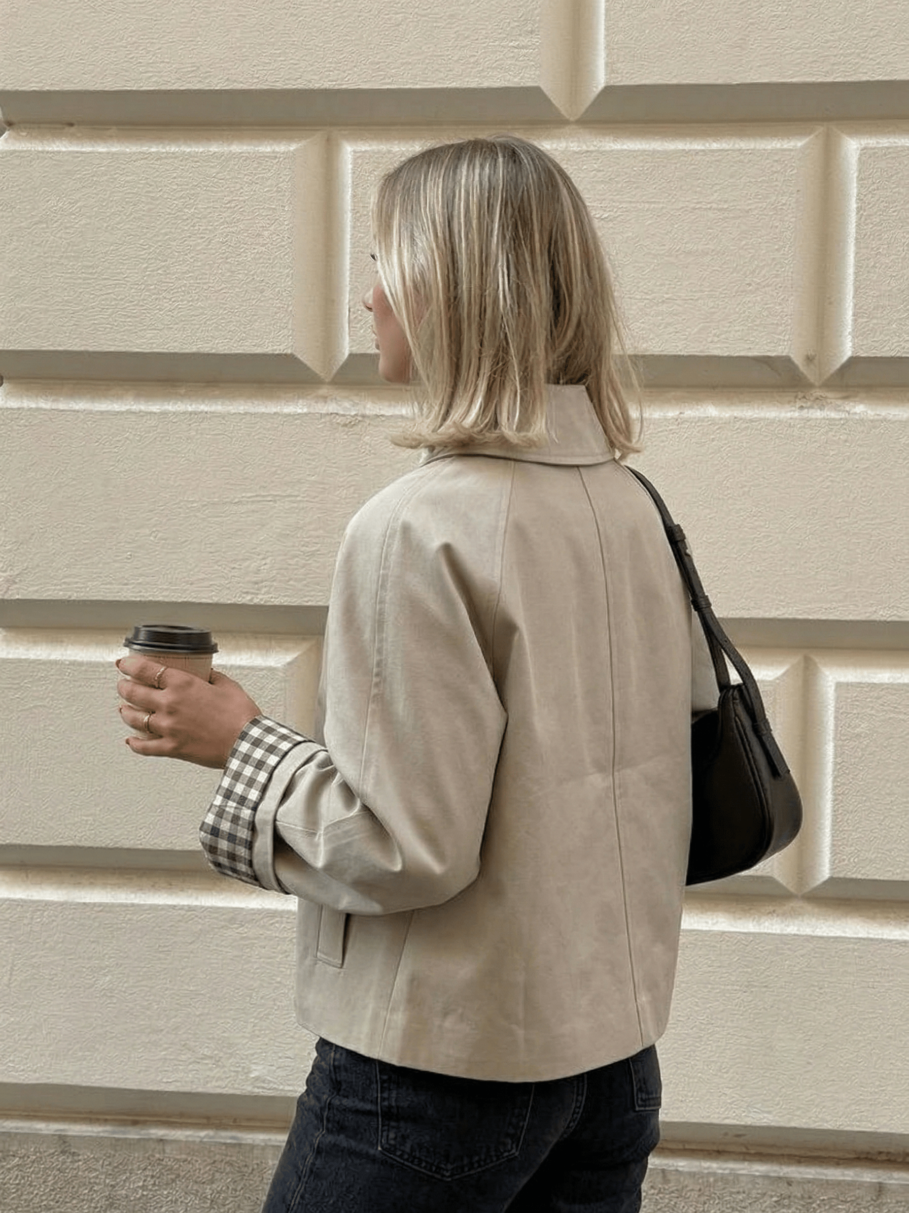 Velira Mia | Minimal Button-Up Pea Coat Mia | Minimalus mygtukų paltas