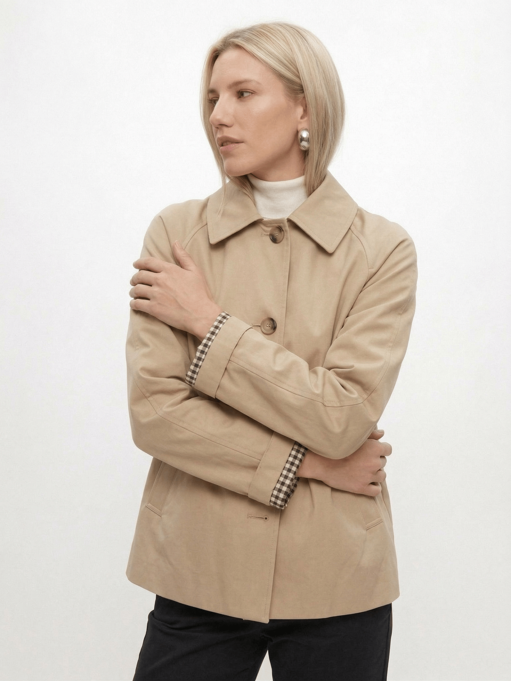 Velira Mia | Minimal Button-Up Pea Coat Mia | Minimalus mygtukų paltas