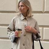Velira Mia | Minimal Button-Up Pea Coat Mia | Minimalus mygtukų paltas