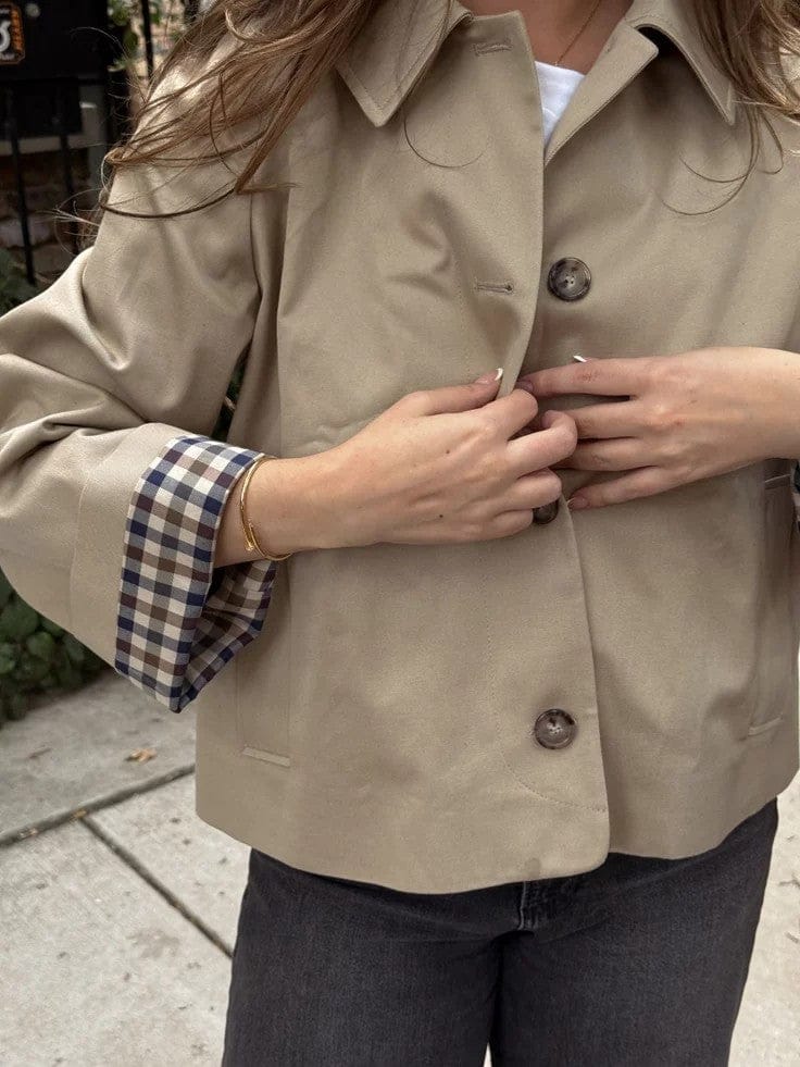 Velira Mia | Minimal Button-Up Pea Coat Mia | Minimalus mygtukų paltas