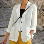 Velira Outerwear Women Balta / M Siena Dvigubo Mygtuko Atsitiktinis Švarkas