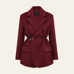 Velira Outerwear Women Bordo / XS Bordo Viskozinis Paltas Su Diržu