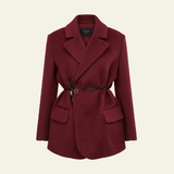 Velira Outerwear Women Bordo / XS Bordo Viskozinis Paltas Su Diržu