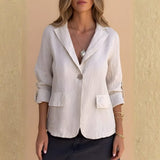 Velira Outerwear Women Chaki / S Portofino vieno mygtuko švarkas