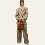 Velira Outerwear Women Florencijos lino dvigubo užsegimo švarkas