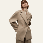 Velira Outerwear Women Florencijos lino dvigubo užsegimo švarkas