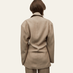 Velira Outerwear Women Florencijos lino dvigubo užsegimo švarkas