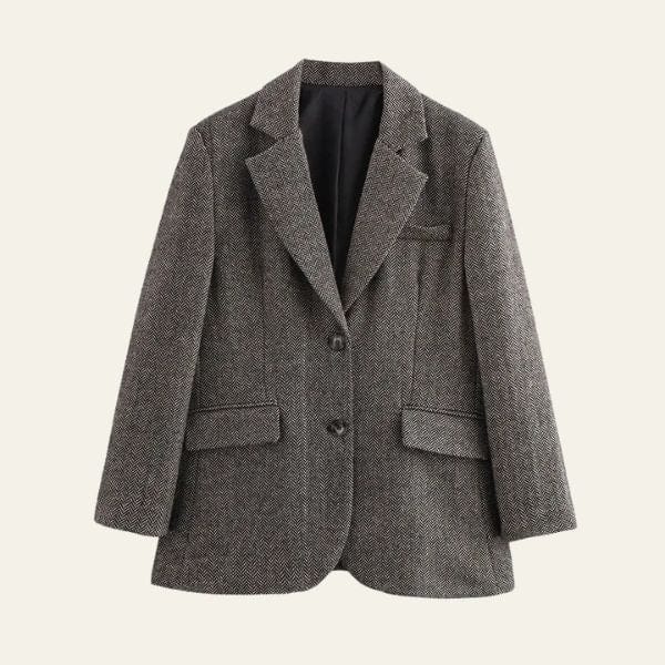 Velira Outerwear Women Juoda / S Marlow Herringbone Švarkas
