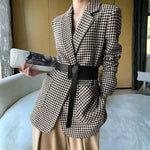 Velira Outerwear Women Juoda / S Vienos Houndstooth Blazer