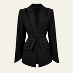 Velira Outerwear Women Juoda / S Vienosios Belta Blazeris