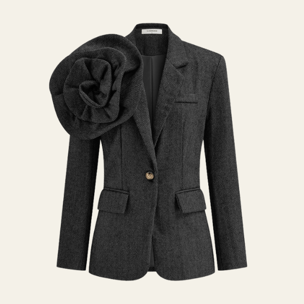 Velira Outerwear Women Juoda / XS Marisol Gėlių Blazeris