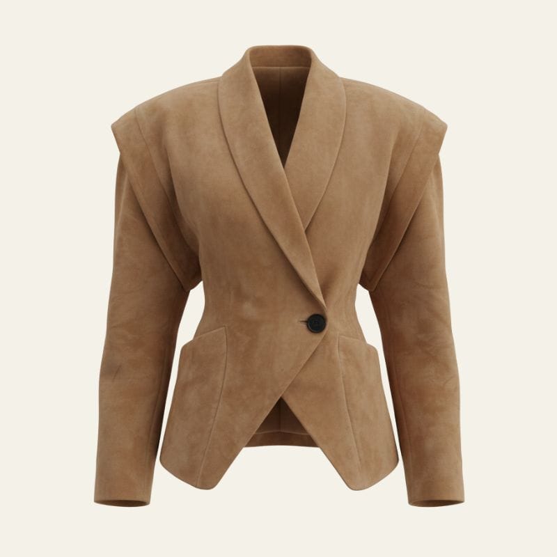 Velira Outerwear Women Kamelija / S Aspen Draped-Shoulder Wrap Blazer