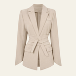 Velira Outerwear Women Kreminė / S Vienosios Belta Blazeris