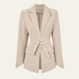 Velira Outerwear Women Kreminė / S Vienosios Belta Blazeris