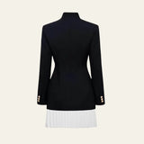 Velira Outerwear Women Paryžiaus Klostuota Švarko Suknelė