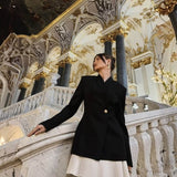 Velira Outerwear Women Paryžiaus Klostuota Švarko Suknelė