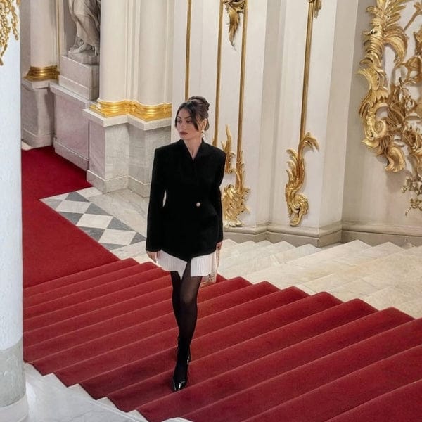 Velira Outerwear Women Paryžiaus Klostuota Švarko Suknelė