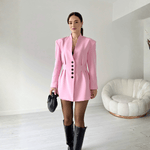 Velira Outerwear Women Rožinė / XS Noelle struktūruotas švarkas-suknelė