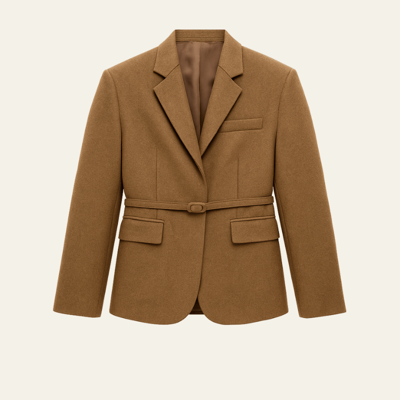 Velira Outerwear Women Ruda / S Antverpeno vilnos diržo švarkas