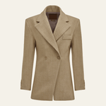 Velira Outerwear Women Ruda / S Florencijos lino dvigubo užsegimo švarkas